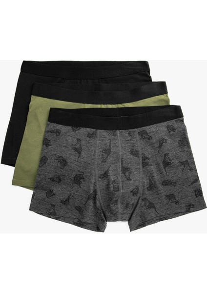 Pamuklu Basic 3'lü Boxer Seti