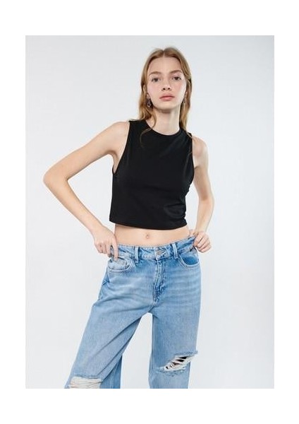 Lux Touch Siyah Basic Modal Atlet 1610786-900