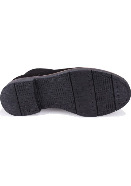 DZA07-1236028 Siyah Süet Günlük Düz Topuk Deri Kadın Bot fırsatları