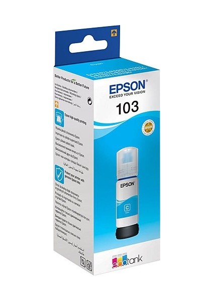 Epson T00S24A 103 Cyan Mavi Şişe Mürekkep