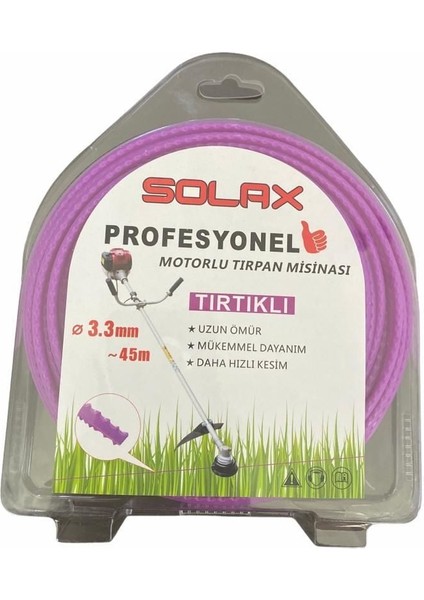 Solax Tırtıklı Tırpan Misinası 3,3 mm 45 Metre