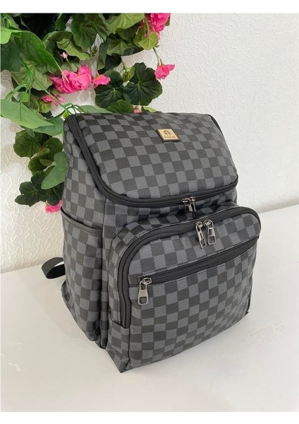 Remuse Unisex Sırt Çantası Kareli Siyah gr fiyatları