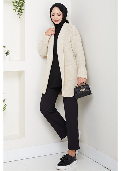 Enfil Şal Yaka Triko Hırka 1598 - Bej fiyatları