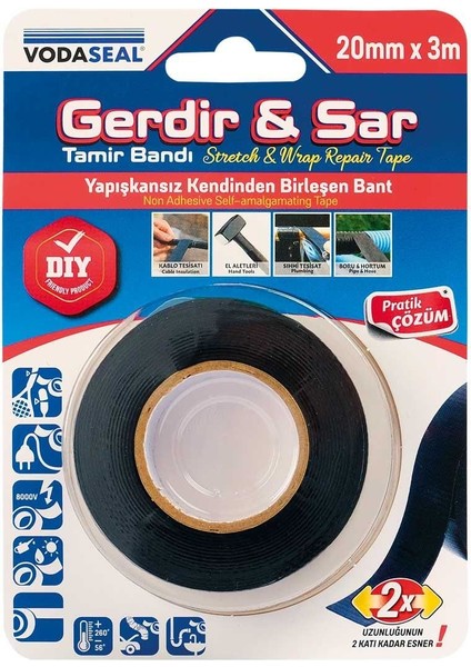 Vodaseal Gerdir Sar Tamir Bandı 20 mm 3 Metre fiyatları