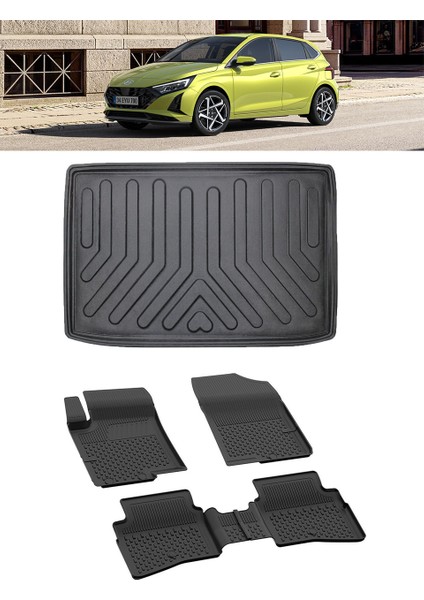 Hyundai I20 2021 Sonrası Elite Plus 4.5d Paspas 3D Rizline Alt 3D Bagaj Havuzu Set