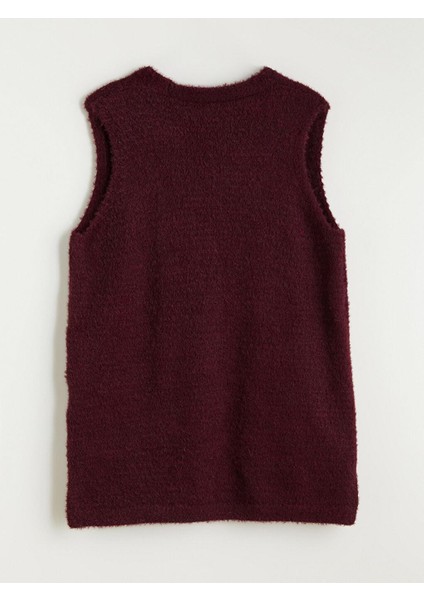 Büyük Beden V Yaka Kadın Pelüş Yelek (W5) fiyatları