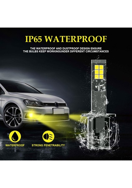 H1 Sisli Ampul LED LED Amber+Beyaz Çift Renk Kamyonlar Için Arabalar Lambalar Drl Lights Kit Ampulleri 9-32V 30W 3000LM, H1 (Yurt Dışından) indirimleri