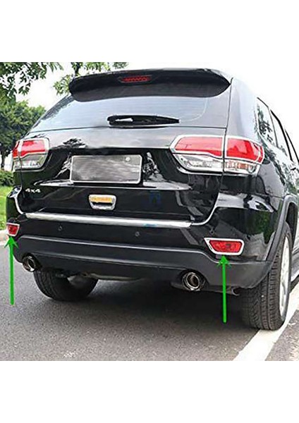Jeep Grand Cherokee Için 2012 2012 2013-2019 Abs Krom Arka Reflektör Sis Light Lambalı Kapak Trim Çerçeve Çerçeve Araba Stil (Yurt Dışından) modelleri