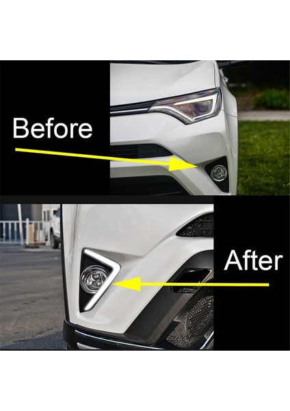 Toyota Rav4 2016-2018 Amber Turn Sinyal Drl Sis Lambası Aksesuarları (Yurt Dışından)