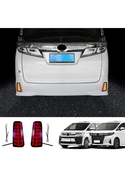 Araba LED Arka Tampon Sis Farları Fren Işıkları Toyota Alphard/vellfire 30 Serisi Için Dinamik Dönüş Sinyal Işıkları (Yurt Dışından) indirimleri