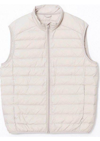 Southblue Bej Standart Kalıp Dik Yaka Erkek Şişme Yelek