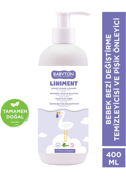 Liniment Bebek Bezi Değiştirme Temizleyici ve Pişik Önleyici 400 ml