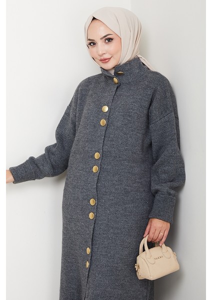 Reha Düğmeli Triko Hırka 1603 - Antrasit fiyatları