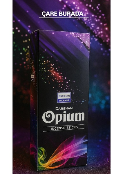 Darshan Incense - Opium 20'li Çubuk Tütsü (Spiritüel Deneyim & Ritüel)