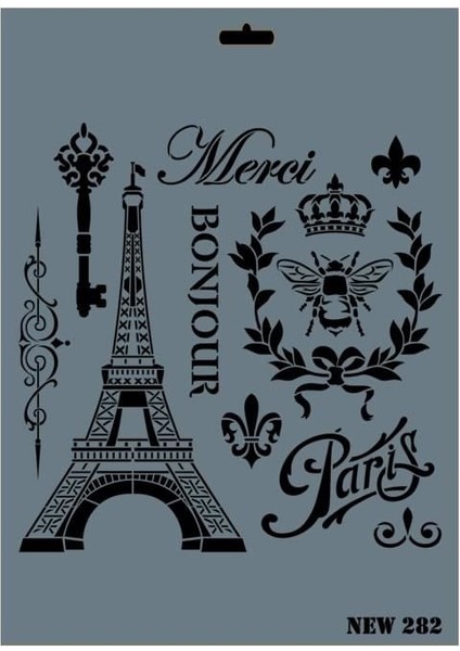 Rich New Seri N-282 Stencil 35X25 cm