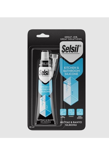 Selsil Mutfak ve Duşakabin Silikonu Şeffaf 50 ml