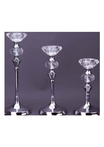 Mim Gümüş Kristal Mumluk