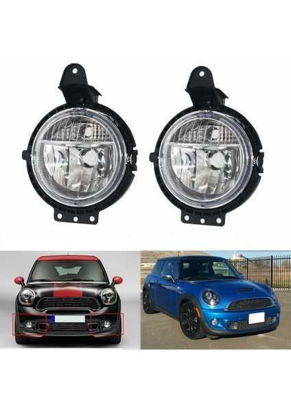 1 Çift Ön Tampon Sis Lambası Sürüş Lambaları Bmw Mini Cooper R55 R56 R57 R58 59 2006-2014 63172751295 (Yurt Dışından) fiyatları