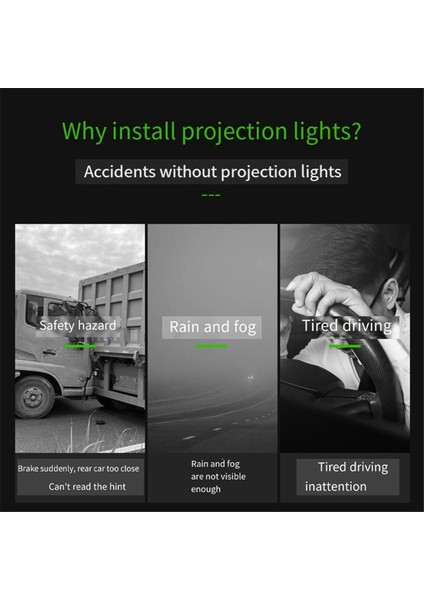 Kamyon Uzaktan Uyarı Işığı Yağmur Sis Hava Durumu Arka Çarpışma Önleyici (Yurt Dışından) modelleri