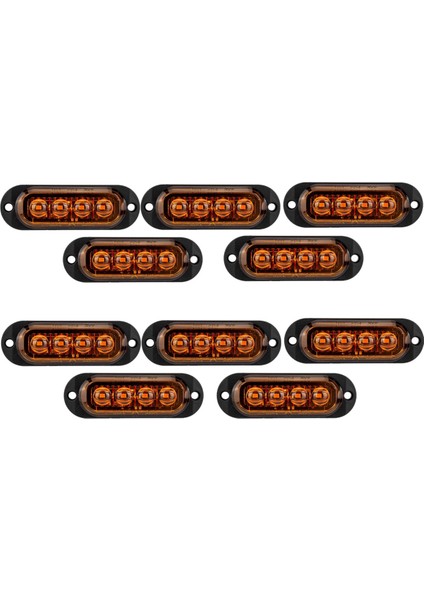10 Adet 12V-24V 4led Araba Yan Işaret Lambaları Dönüş Sinyal Lambaları Sarı (Yurt Dışından) fiyatları