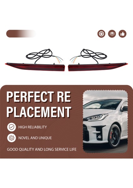 Araba LED Arka Tampon Reflektör Işık Fren Işığı Toyota Yaris Vios Için Dinamik Dönüş Sinyal Lambası 2022-2023 (Yurt Dışından) fırsatları