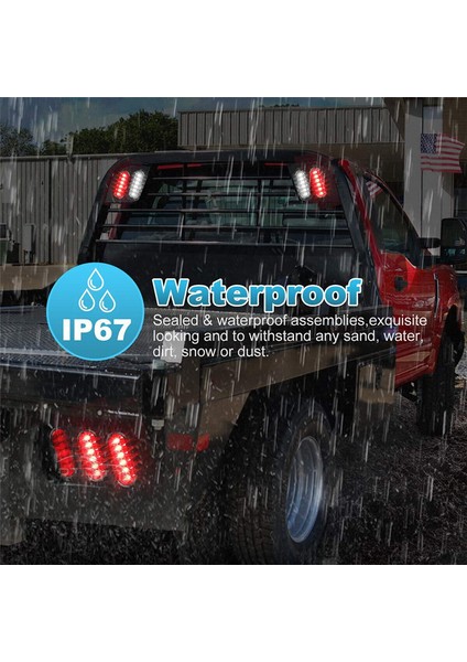 6 Inç LED Set Kenar Işığı Arka Işık Sinyal Fren Işığı Kırmızı (Yurt Dışından) indirimleri