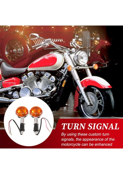 Motosiklet Amber Yuvarlak Turn Sinyalleri Işıklar Yamaha Yolu Yıldızı Virago V Star 85-99 2 Paket Için (Yurt Dışından) fırsatları