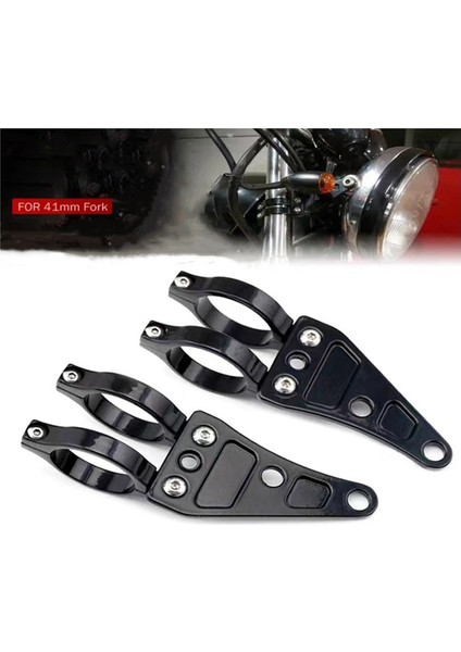 41MM Çatal Motosiklet Far Montaj Braket Kelepçesi Kafa Işığı Destek Turn Sinyal Işık Raf Kıyıcı Yarışçıları Için (Yurt Dışından) indirimleri