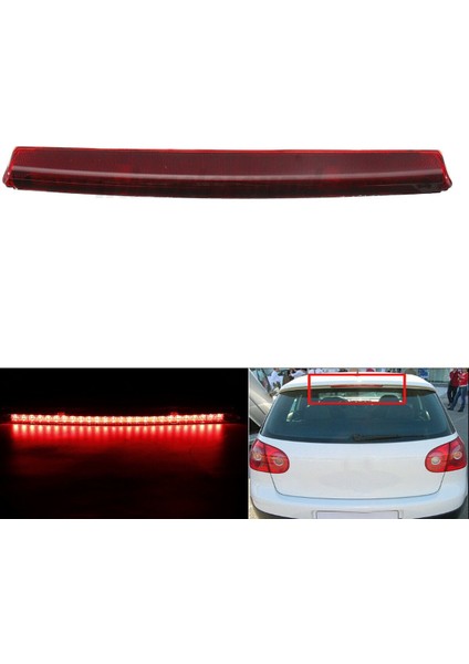 Kırmızı Lens Tam LED Arka Yüksek Kol Üçüncü Fren 3rd Fren Stop Lambası Golf Için Mk5 Mk6 R32 Mir 2005-2009 (Yurt Dışından) modelleri