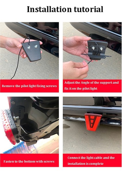 LED F1 V Stil Fren Işığı Evrensel Araç Arka Sürüş Sis Pilot Işıkları Arka Kuyruk Araba Suv Jdm Bba Için Üçüncü Fren Lambası (Yurt Dışından) fırsatları