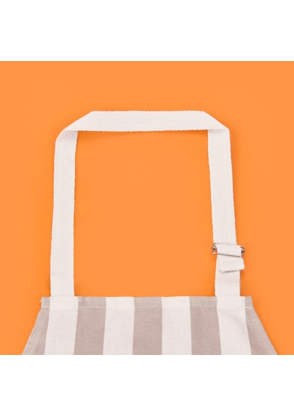 Soft Woro Mutfak Önlüğü - Ekru / Gri - 54X78 cm