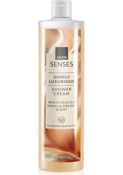 Senses Simply Luxurious Beyaz Şeftali ve Vanilya Kokulu Krem Duş Jeli 500 ml indirimleri
