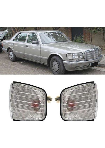 1paır Dön Sinyal Köşe Işık Kabuğu Mercedes Benz S-Serisi W126 1981-1991 Yan Köşe Işıkları Park Lambası Beyaz (Yurt Dışından) modelleri
