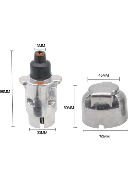7 Pin Römork Fişi 12V Rv Soketleri Römork Sinyal Lambası Konektörleri Için Braket ile Tren Römork Aksesuarları (Yurt Dışından) fiyatları