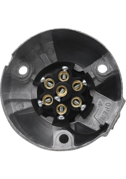 7 Pin Römork Fişi 12V Rv Soketleri Römork Sinyal Lambası Konektörleri Için Braket ile Tren Römork Aksesuarları (Yurt Dışından) modelleri