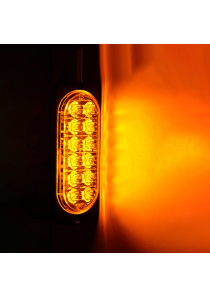Araba Ön Aydınlatma 12V 24V Acil Durum Flaşı Uyarı Işıkları 12LED Flaş Işıkları Sarı Sinyal Lambası (Yurt Dışından) fiyatları