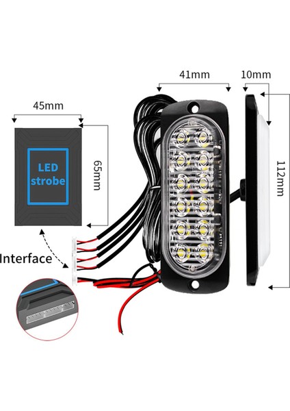 Araba Ön Aydınlatma 12V 24V Acil Durum Flaşı Uyarı Işıkları 12LED Flaş Işıkları Sarı Sinyal Lambası (Yurt Dışından) modelleri