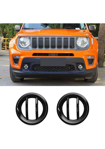 Jeep Renegade Için 2019 2020 Ön Sis Kapağı Sis Lamba Dekorasyon Kapağı Trim Siyah Araç Aksesuarları (Yurt Dışından) fırsatları