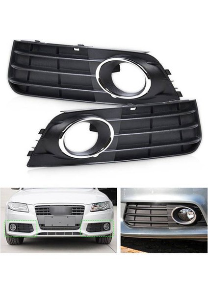 1 Çift Araba Tampon Havalandırma Izgarası (Lh+Rh) Audi A4 B8 2007-2012 Sis Lambası Havalandırma Grille 8K087681 8K0807682 (Yurt Dışından) fırsatları