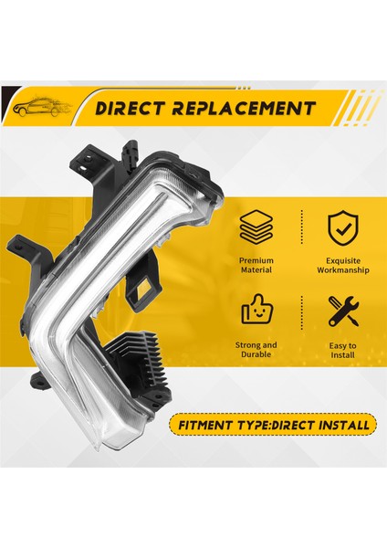 Gündüz Koşu Işık Ön Tampon Sis Işığı Chevrolet Trax 2019-2023 Sol (Yurt Dışından) indirimleri