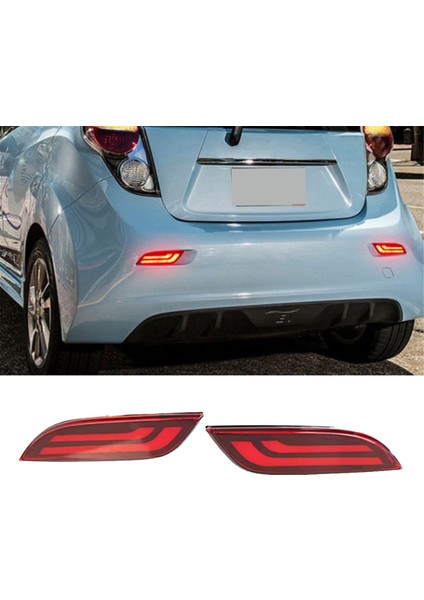 Araba LED Arka Tampon Işıkları Dinamik Dönüş Sinyali Işık Fren Işığı Reflektör Işığı Chevrolet Spark Için 2010-2015 (Yurt Dışından) fiyatları