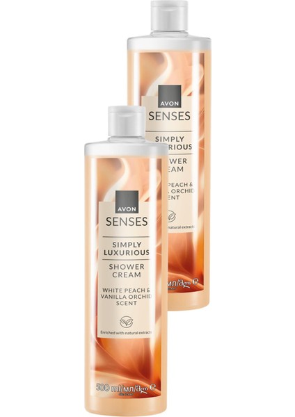 Senses Simply Luxurious Beyaz Şeftali ve Vanilya Kokulu Krem Duş Jeli 500 ml 2'li fiyatları