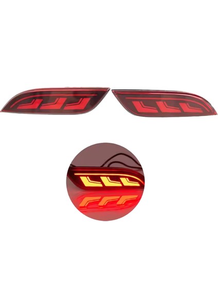 Araba LED Arka Tampon Işıkları Dinamik Dönüş Sinyali Işık Reflektörü Işık Fren Işığı Chevrolet Spark Için 2010-2015 (Yurt Dışından) modelleri