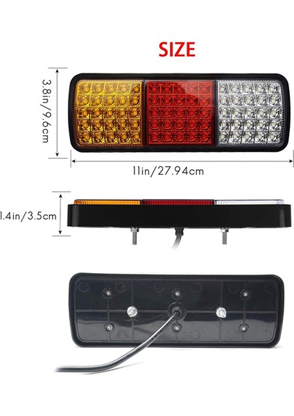 2pcs 12V 75 Kamyon Için LED Su Geçirmez Arka Lambalar Rv Van Otobüs Römork Işıkları Sinyal Göstergesi Fren Ters Işıkları Durdurur (Yurt Dışından) modelleri