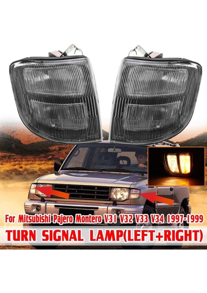 Mitsubishi Için Pajero Montero V31 V32 V33 V34 1997 1998 1999 2pcs Araba Ön Köşe Işık Dönüş Sinyali Işık Köşe Işık (Yurt Dışından) fiyatları