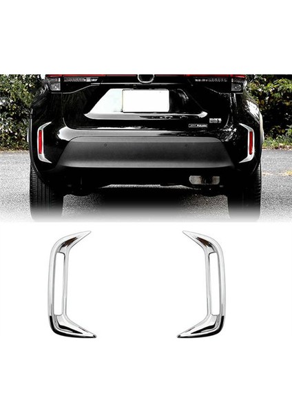 Toyota Yaris Için Cross 2020 2021 Araba Krom Arka Reflektör Sis Işık Lamba Kapağı Trim Çerçeve Çerçeve Araba Stil (Yurt Dışından) fiyatları