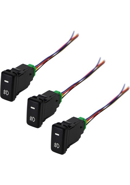 3pcs Otomatik Retrofit Switch Su Geçirmez Toyota Lexus Beyaz Işık Için 4 Hat Sis Lambası Anahtarı (Yurt Dışından)