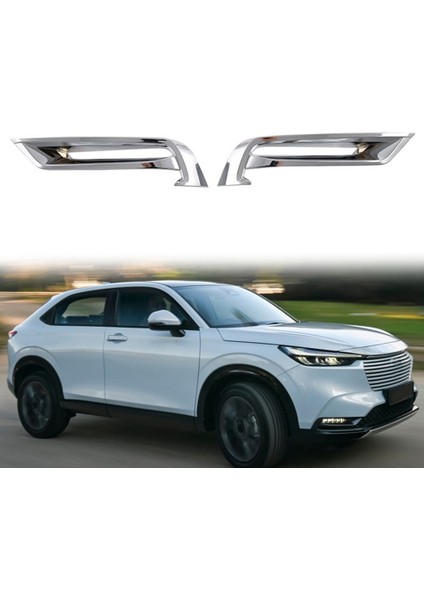 Araba Krom Gümüş Ön Tampon Alt Izgara Döşeme Şeritleri Sis Işık Çerçevesi Kapak Trim Honda Hrv Hr-V 2021 2022 2023 (Yurt Dışından) indirimleri
