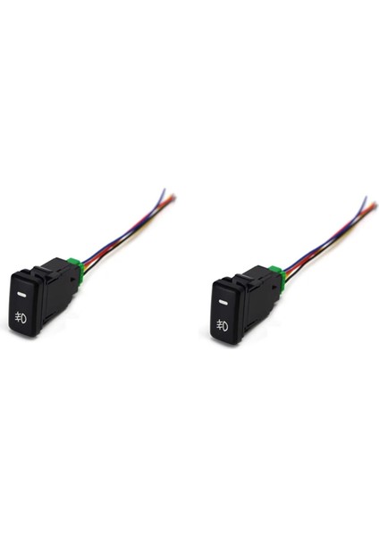2 Pcs Otomatik Retrofit Switch Su Geçirmez Toyota Lexus Beyaz Işık Için 4 Hat Sis Lambası Anahtarı (Yurt Dışından)