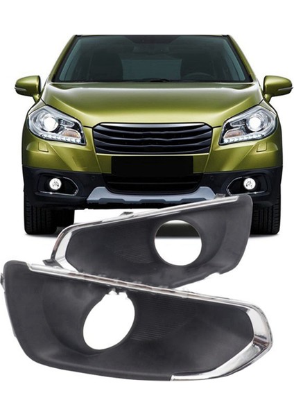 Sağ Ön Tampon Sis Lambaları Trim Kapak Izgara Çerçevesi Için Suzuki Sx4 S-Cross 2013-2016 Sis Lamba Kaputu Krom Dekoratif (Yurt Dışından) indirimleri